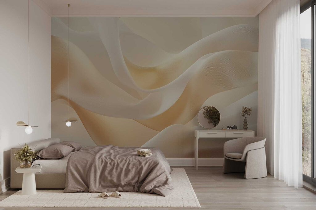Zachte golven van delicaat stofontwerp — interieur 1