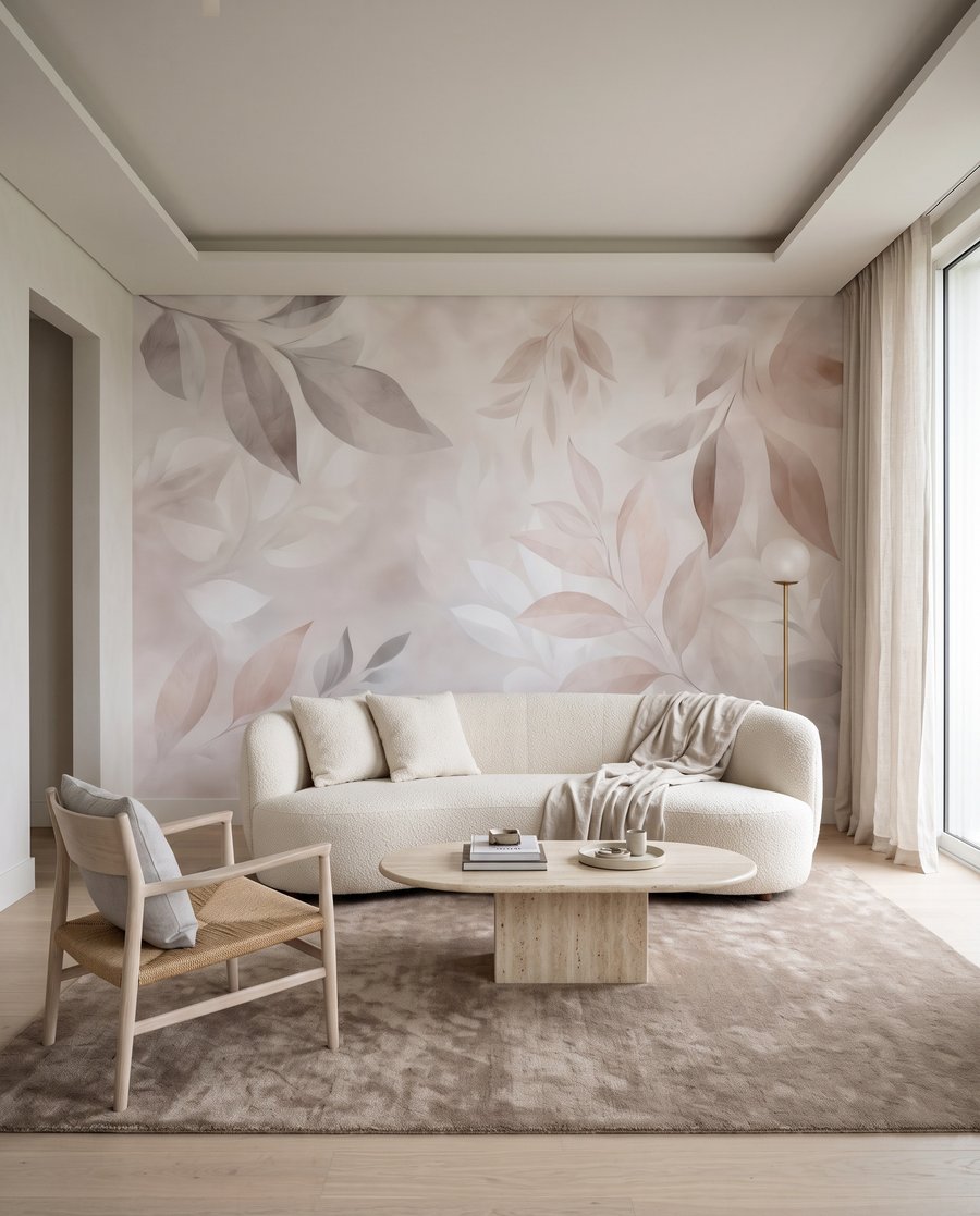 Roze en grijze bladschimmen — interieur 2