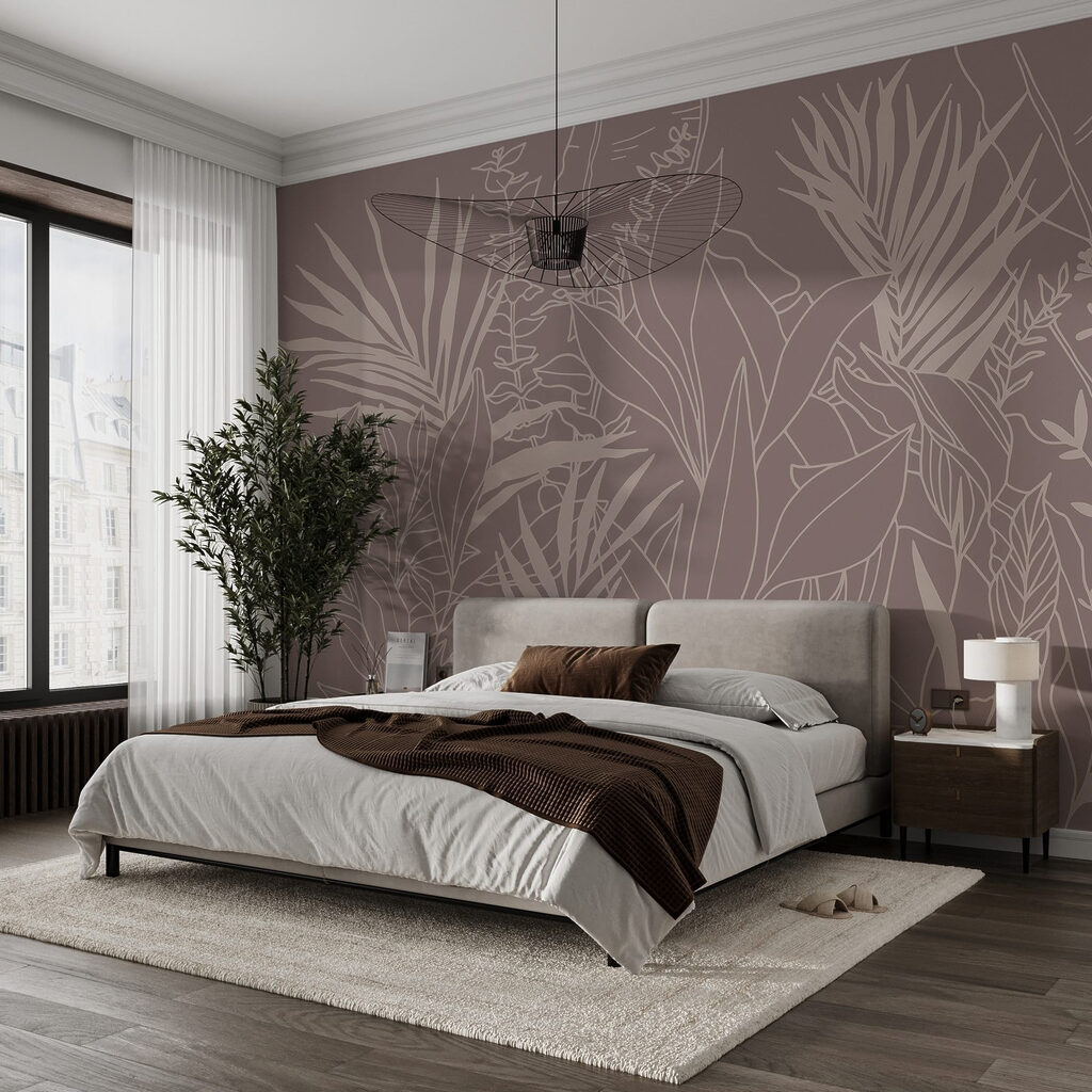 Tropentakken in dunne inktlijnen — interieur 1