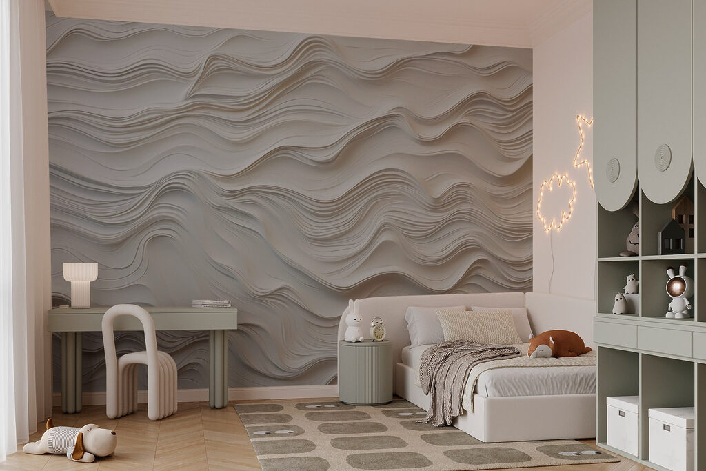 Zachte golven met een witte textuur — interieur 2