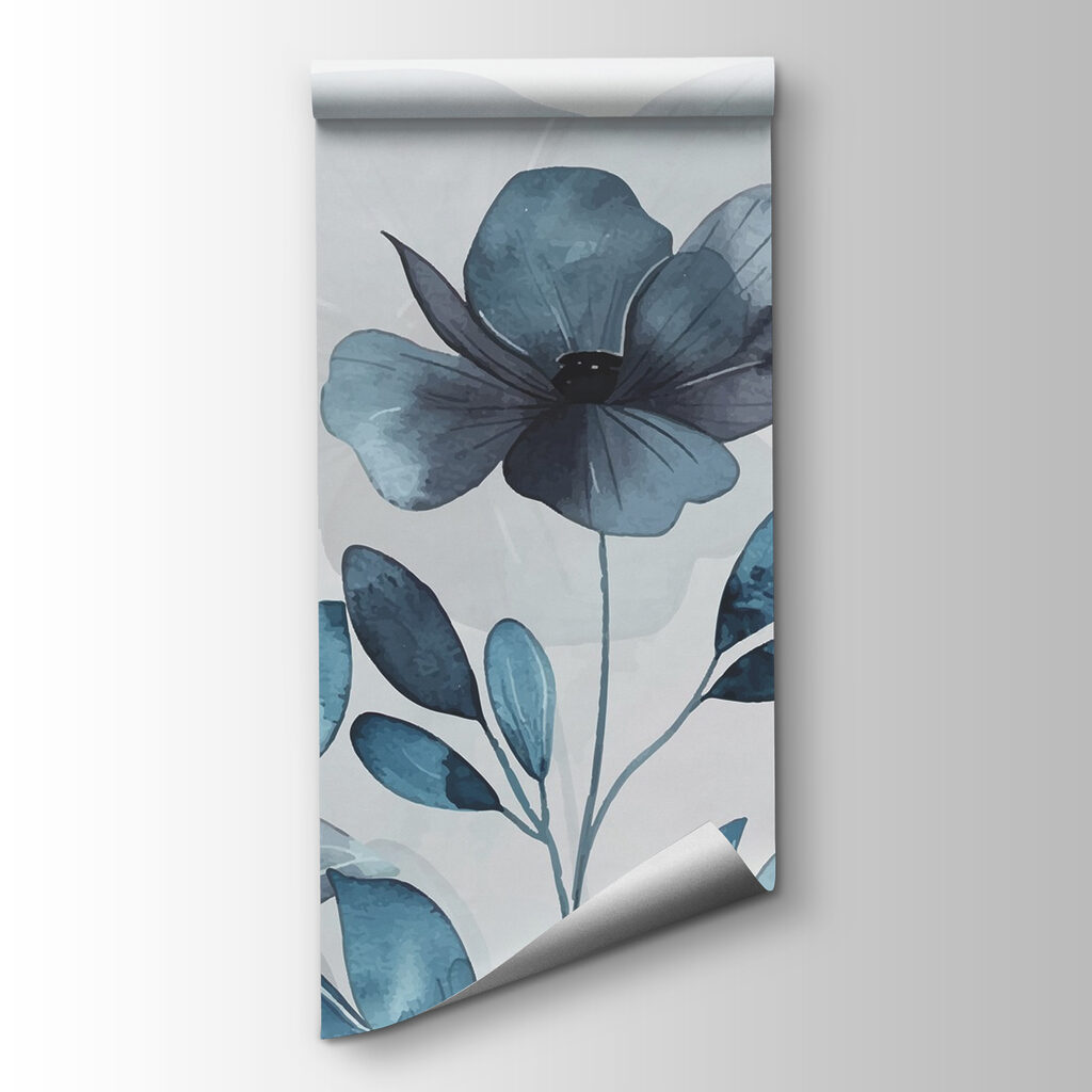 Blauwe bloemen boven bladstelen — productweergave