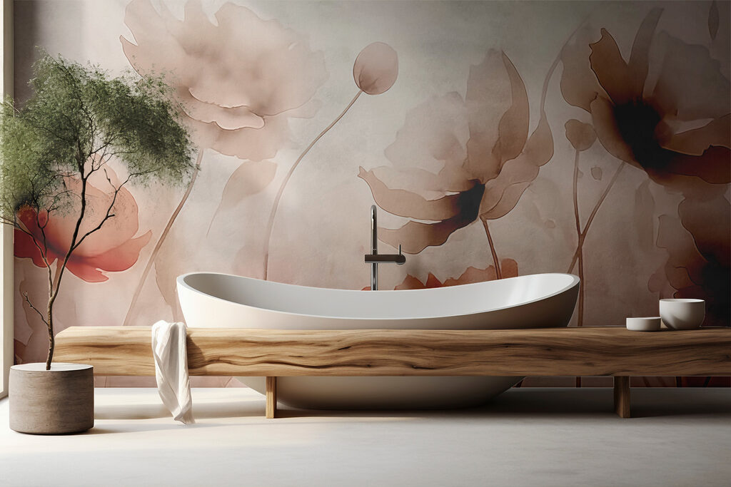 Zachte bloemen met terracotta — interieur 3