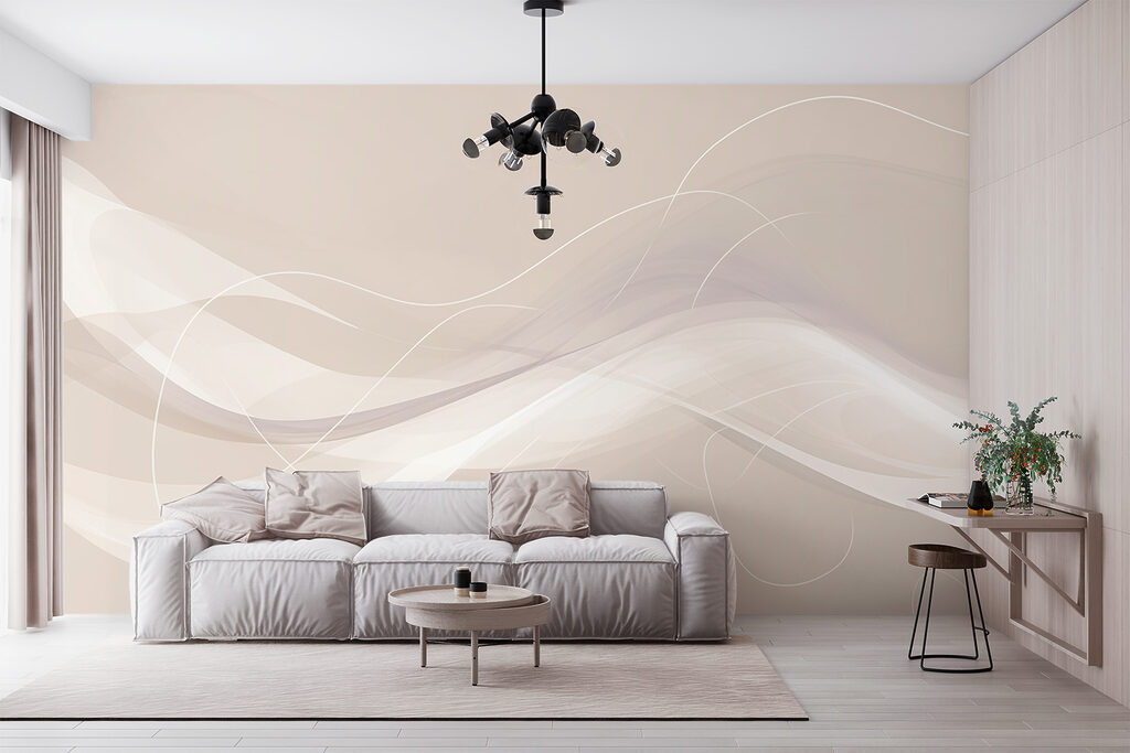Witte en grijze golvende lijnen — interieur 2