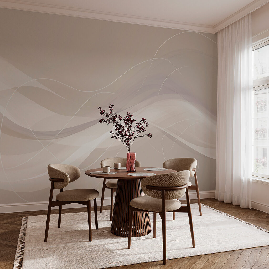 Witte en grijze golvende lijnen — interieur 3