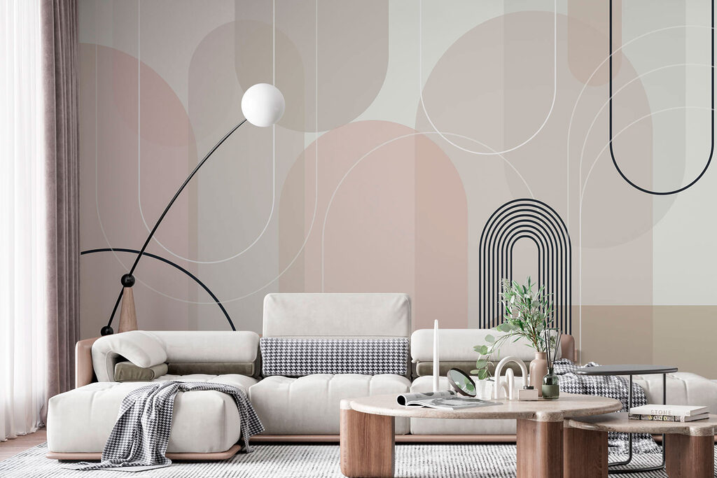 Bogen met pastelcirkels — interieur 3