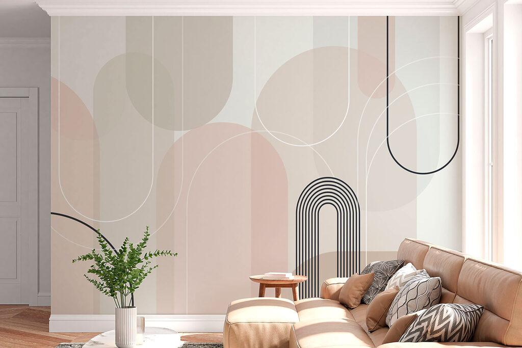 Bogen met pastelcirkels — interieur 2
