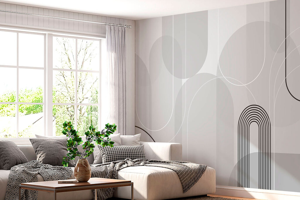 Bogen met pastelcirkels — interieur 1
