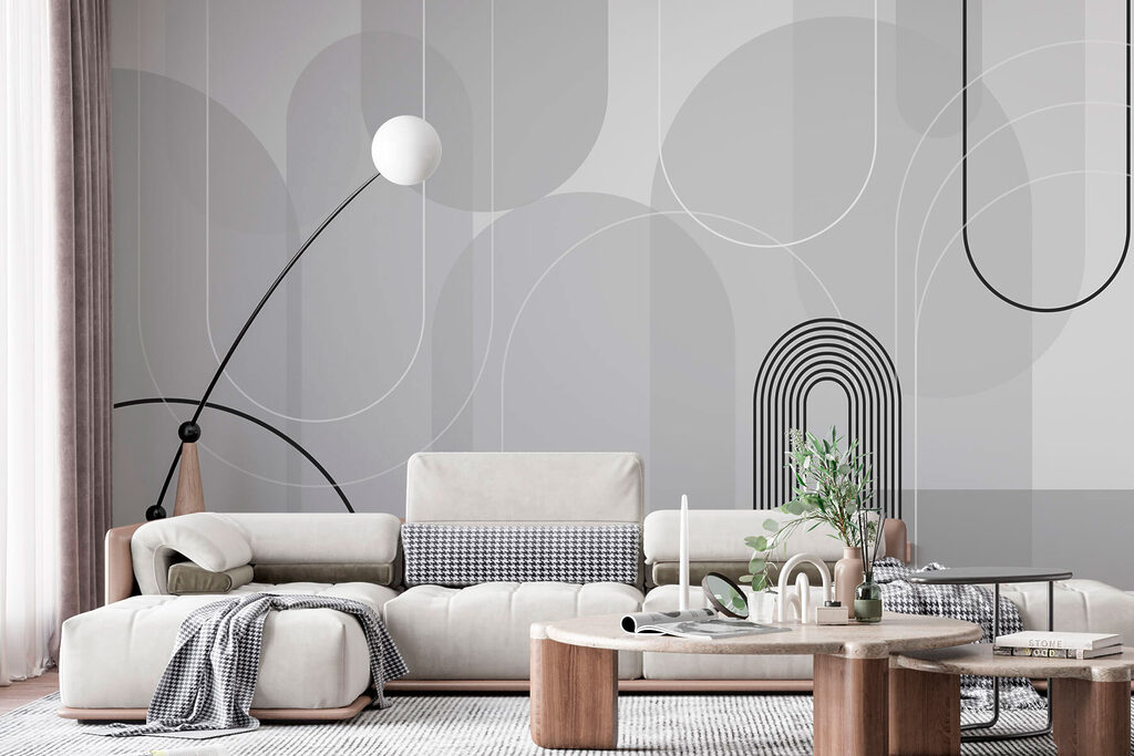 Bogen met pastelcirkels — interieur 3