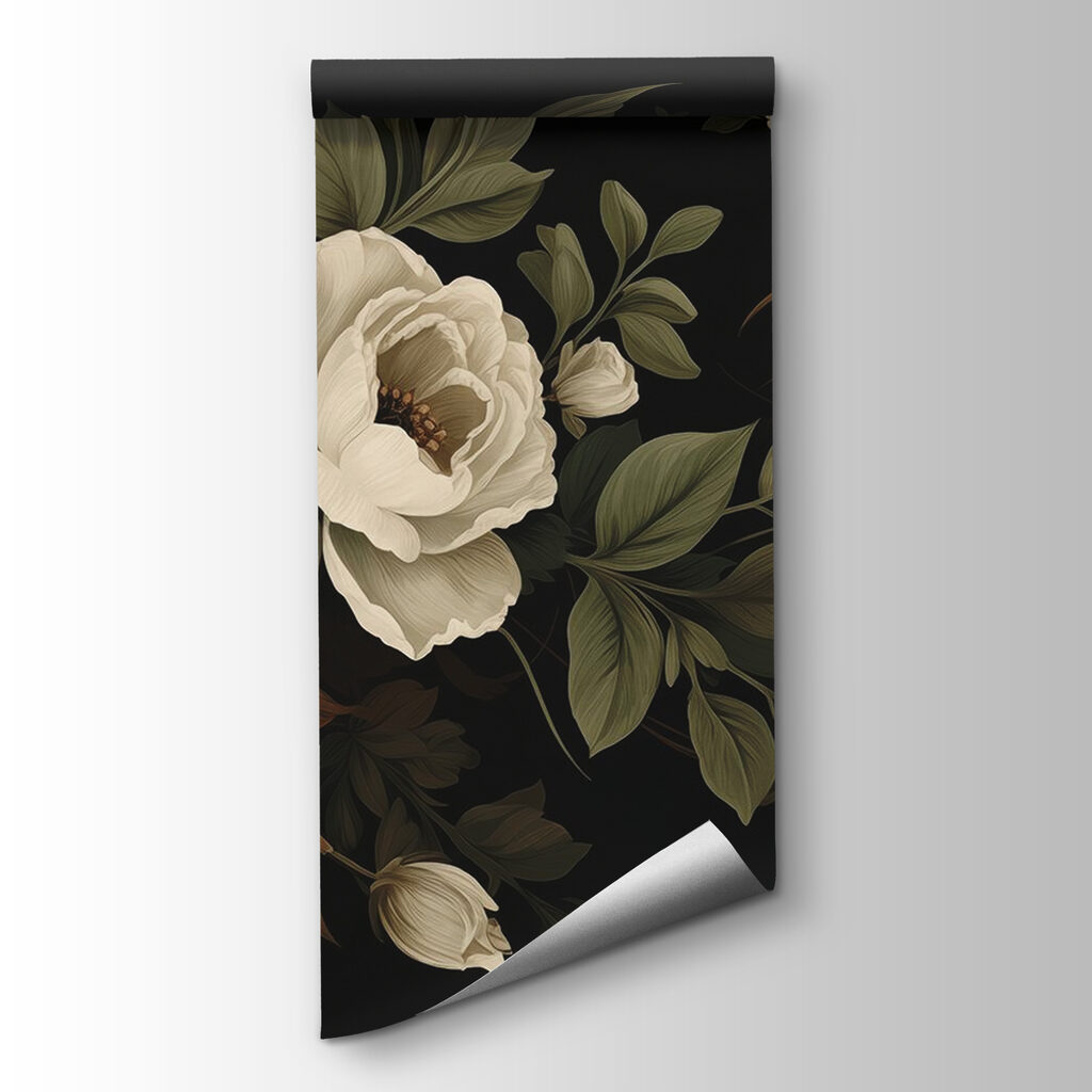 Oude bloemen op zwart — productweergave