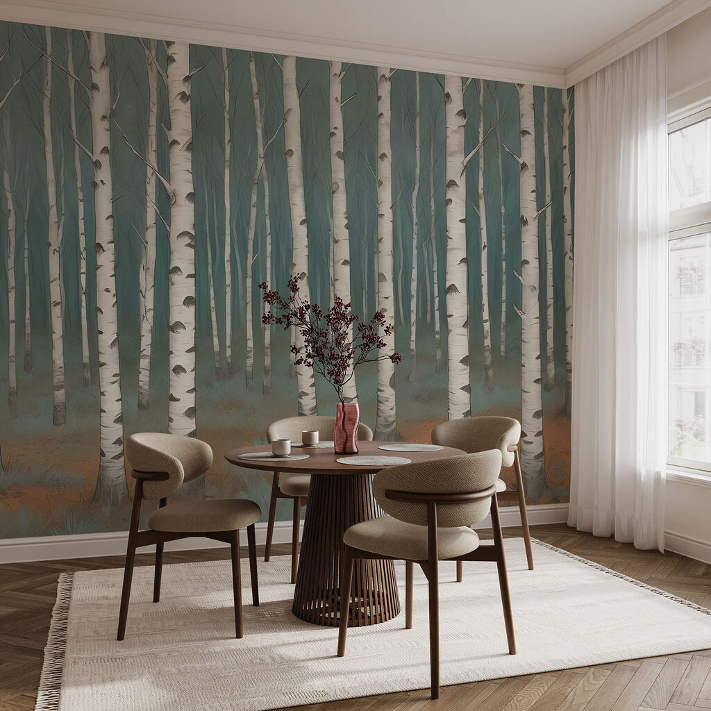 Berken op een herfstbodem — interieur 2