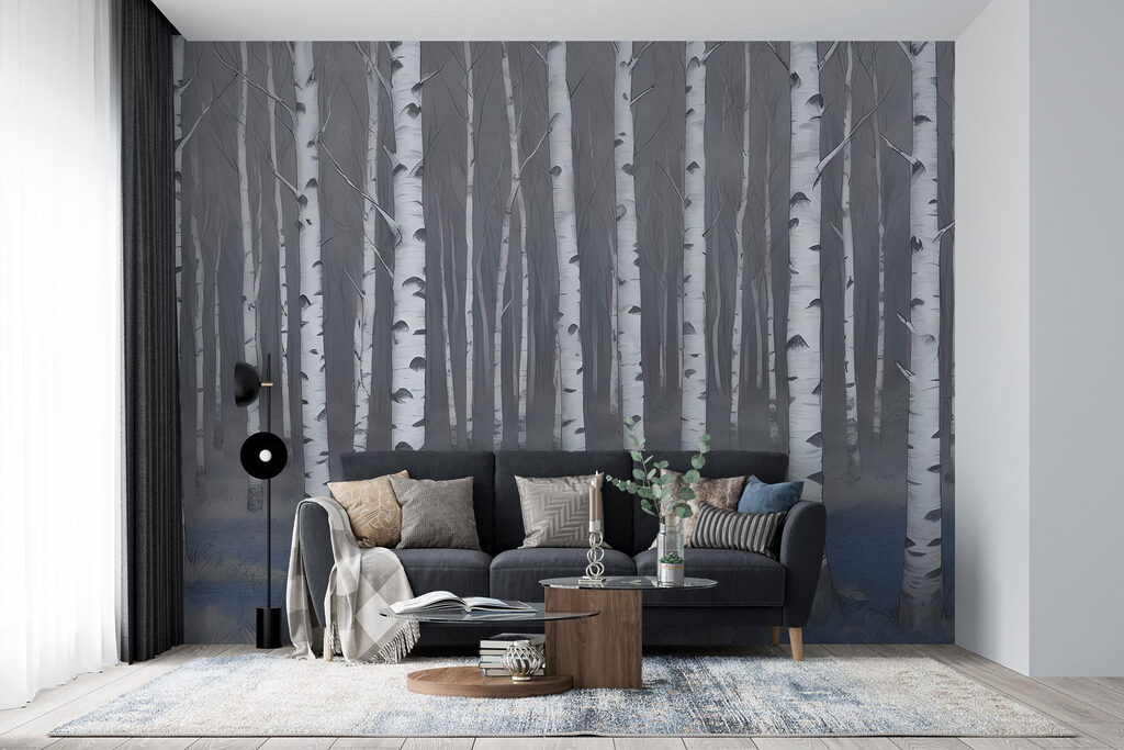 Berken langs een bosbodem — interieur 2