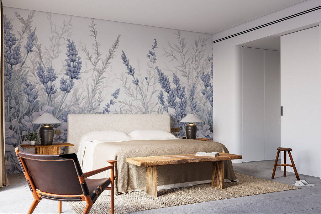 Delicate tinten van bloeiende lavendel in een interieur