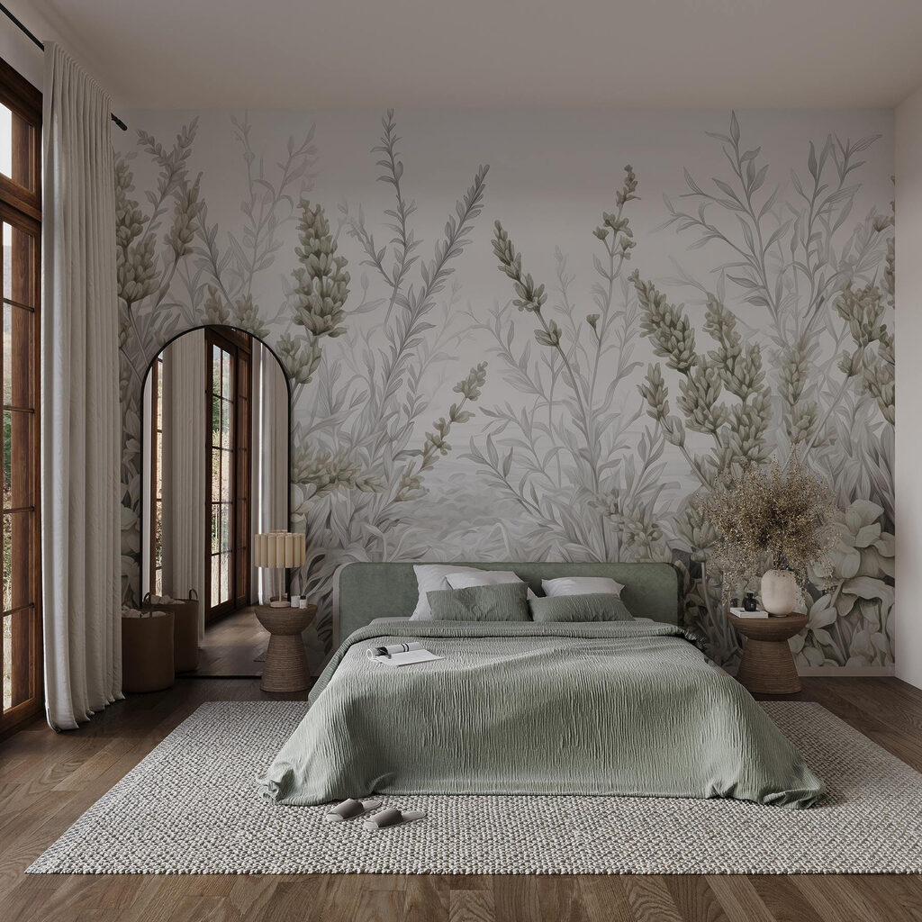 Pad tussen fijne bloemtrossen — interieur 1