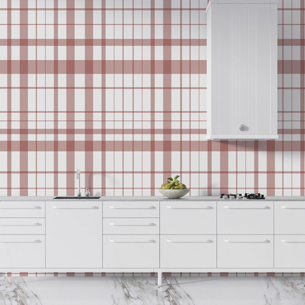 Ruitlijnen in rustige kleuren — interieur 1