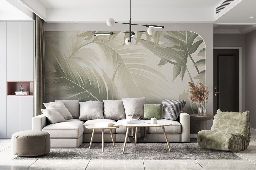 Bleke palmveren over elkaar — interieur 2