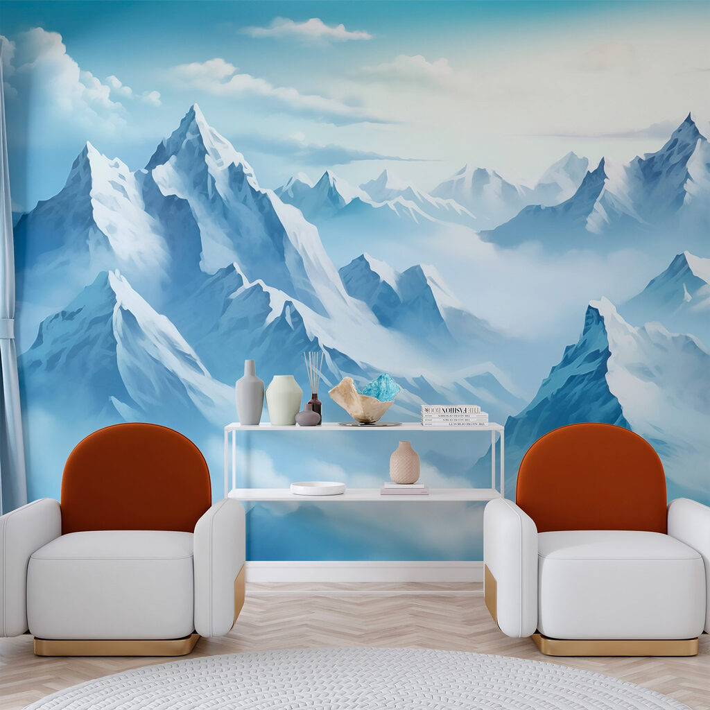 Bergketen met wolken — interieur 3