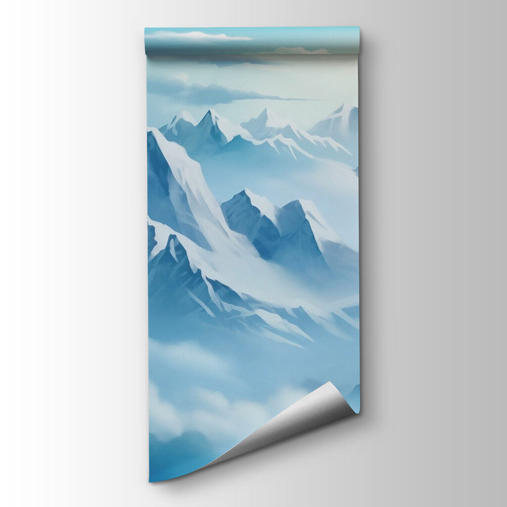 Bergketen met wolken — productweergave