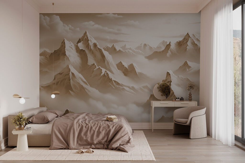 Bergtoppen boven de wolken — interieur 1