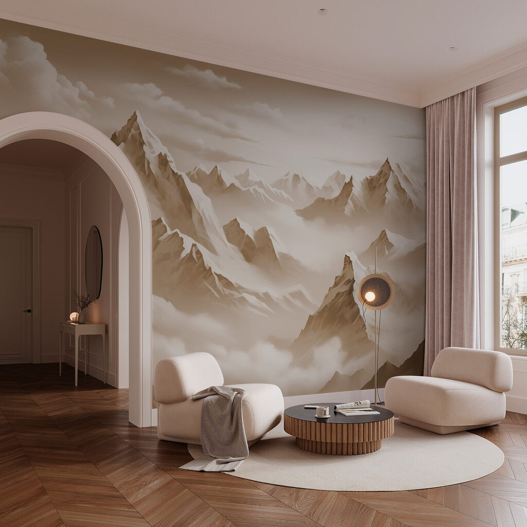 Bergtoppen boven de wolken — interieur 2