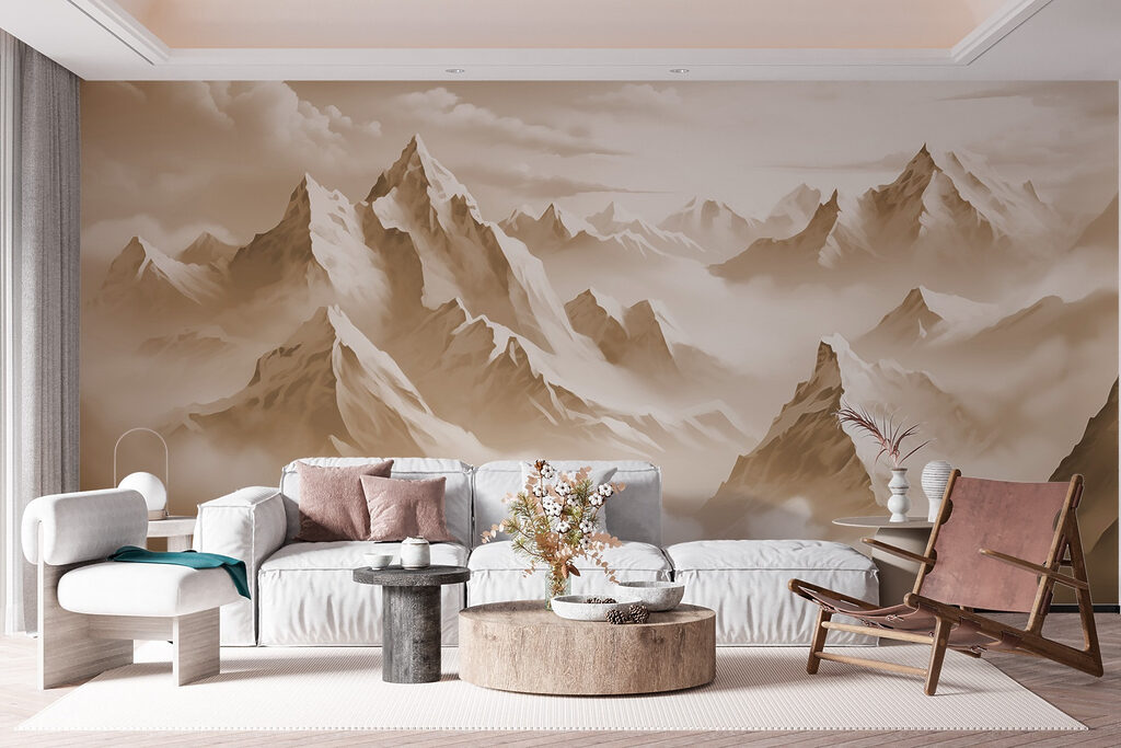 Bergtoppen boven de wolken — interieur 3