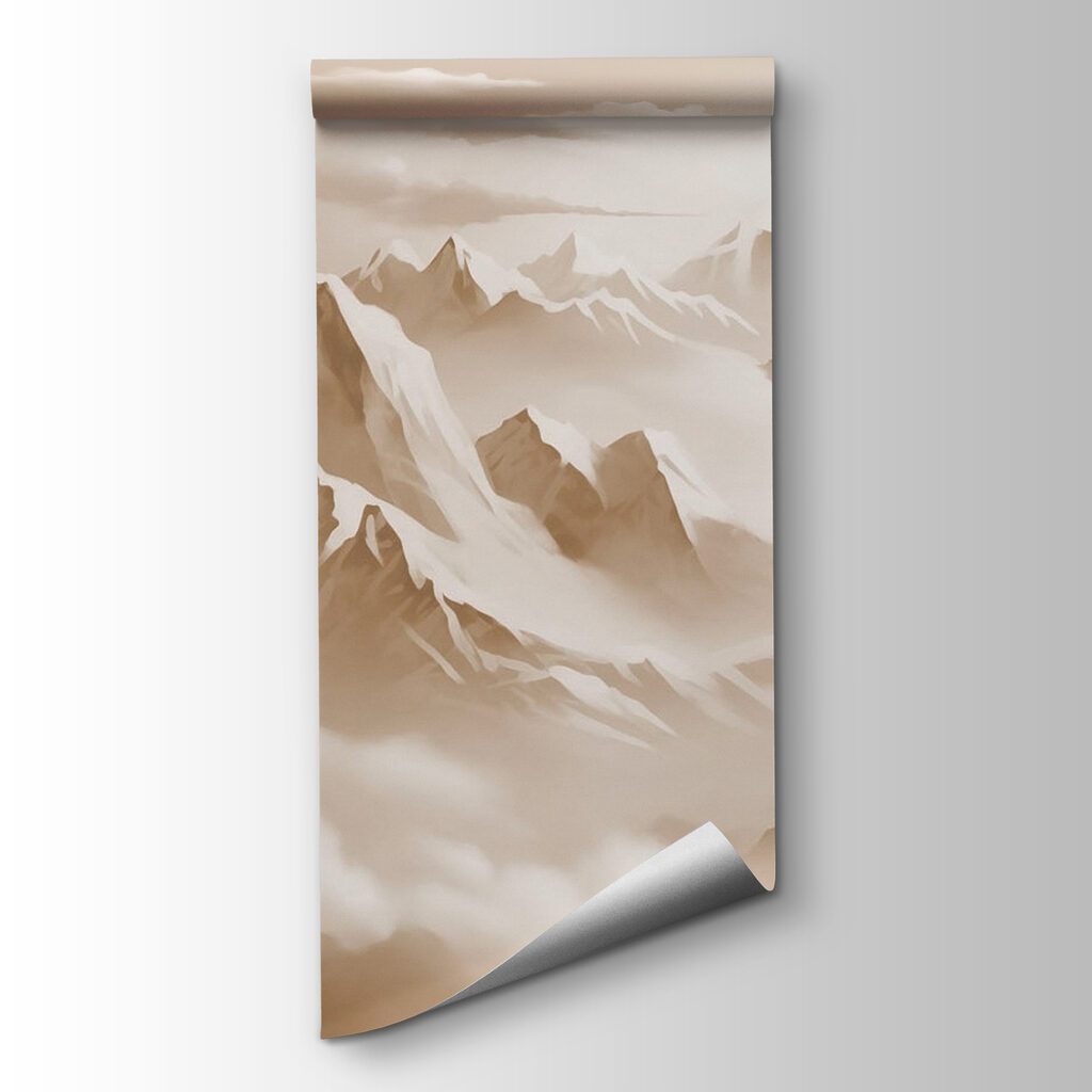 Bergtoppen boven de wolken — productweergave