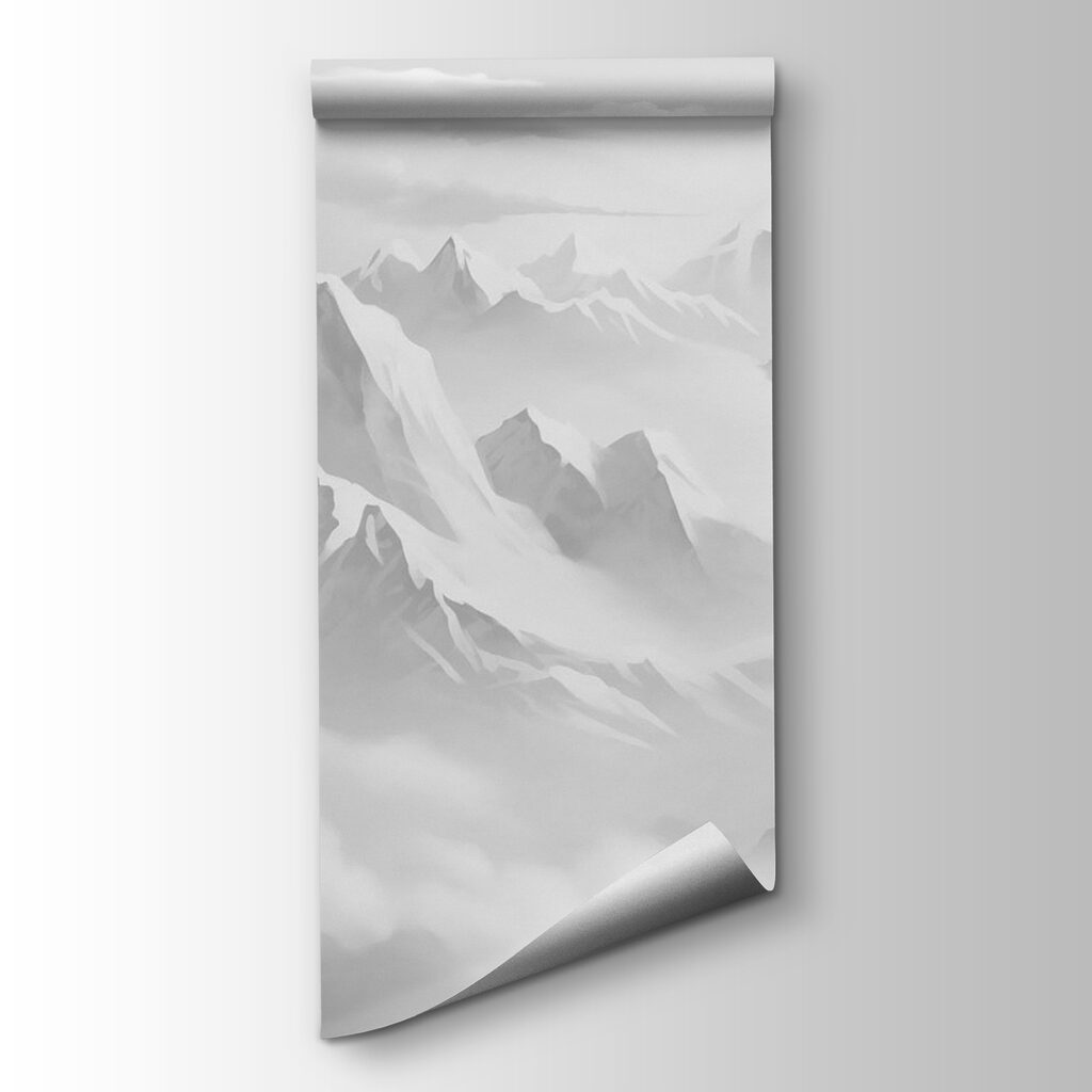 Bergketen met wolken — productweergave