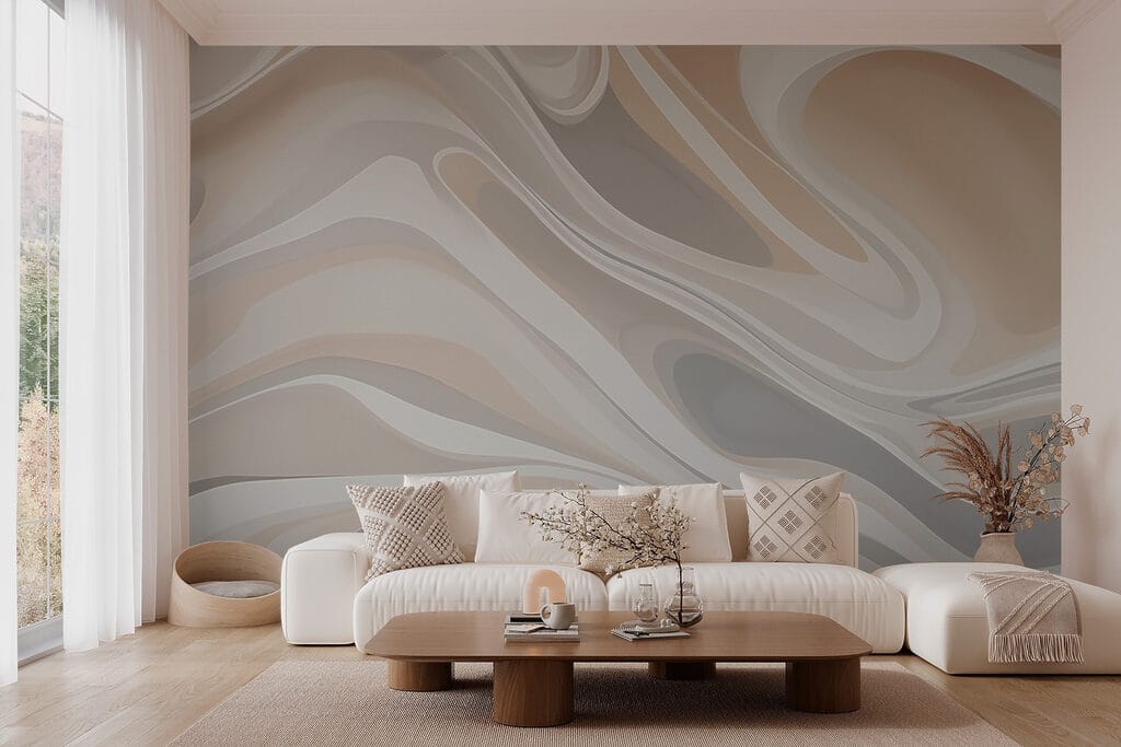Zachte bogen in beigegrijs — interieur 2