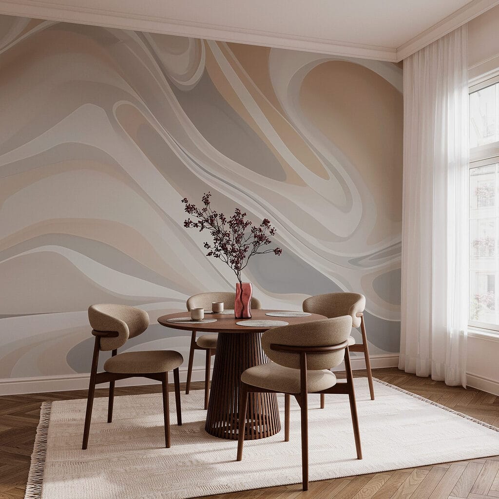 Zachte bogen in beigegrijs — interieur 3
