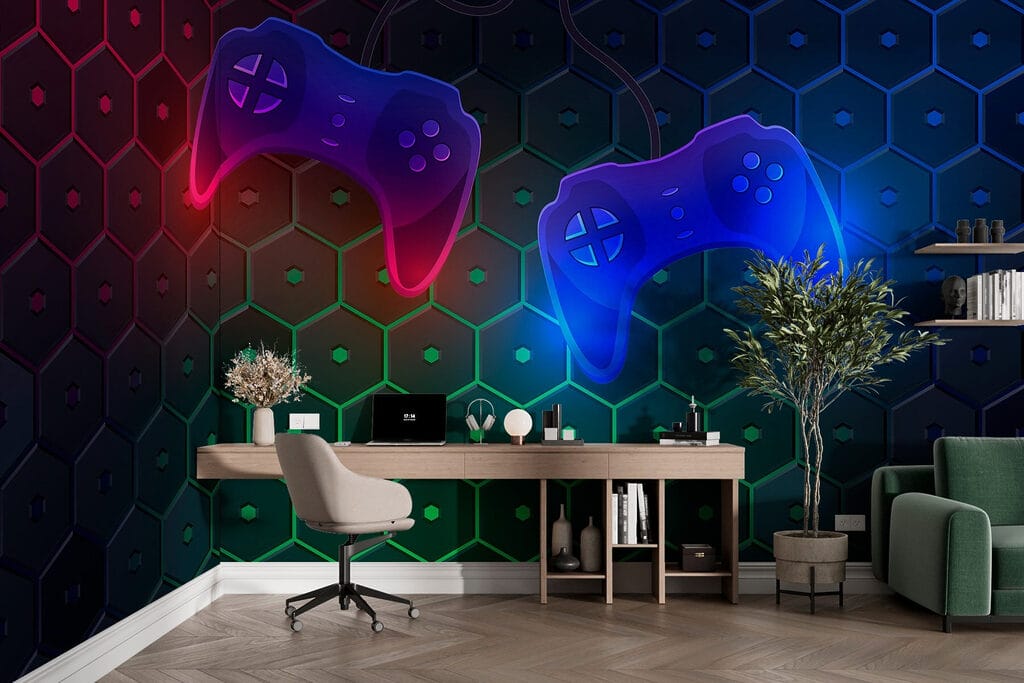 Controllers voor gekleurde zeshoeken — interieur 1