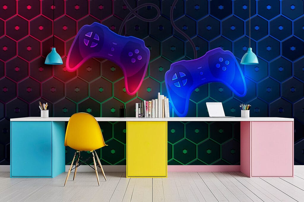 Controllers voor gekleurde zeshoeken — interieur 4