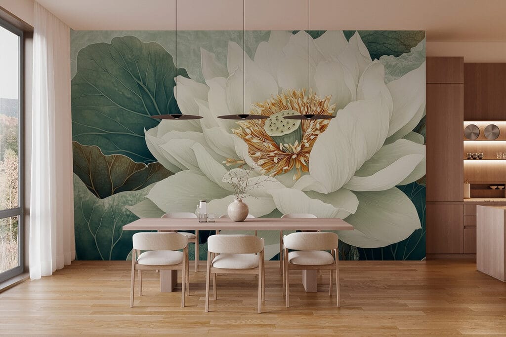 Witte lotus van dichtbij — interieur 7
