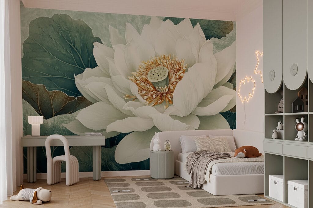 Witte lotus van dichtbij — interieur 8