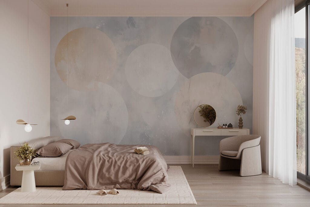 Zachte cirkels op grijs — interieur 1