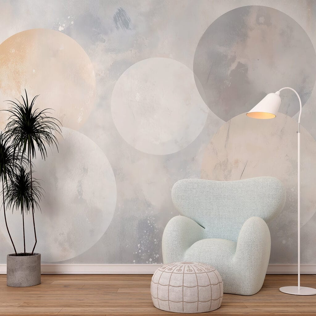 Zachte cirkels op grijs — interieur 2