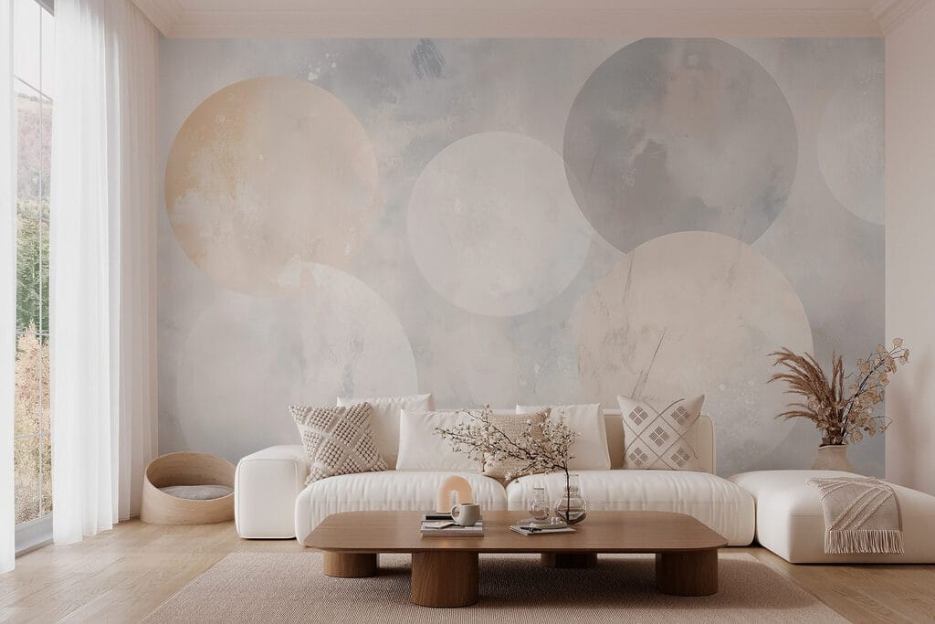 Zachte cirkels op grijs — interieur 3