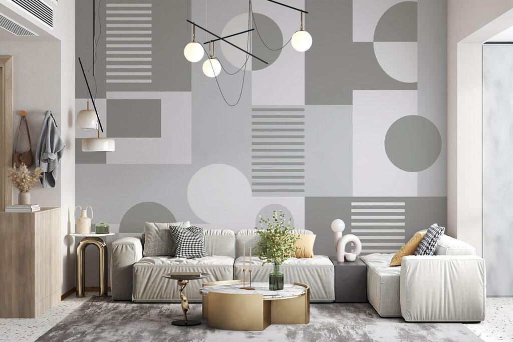 Ronde vormen tussen grijstinten — interieur 3