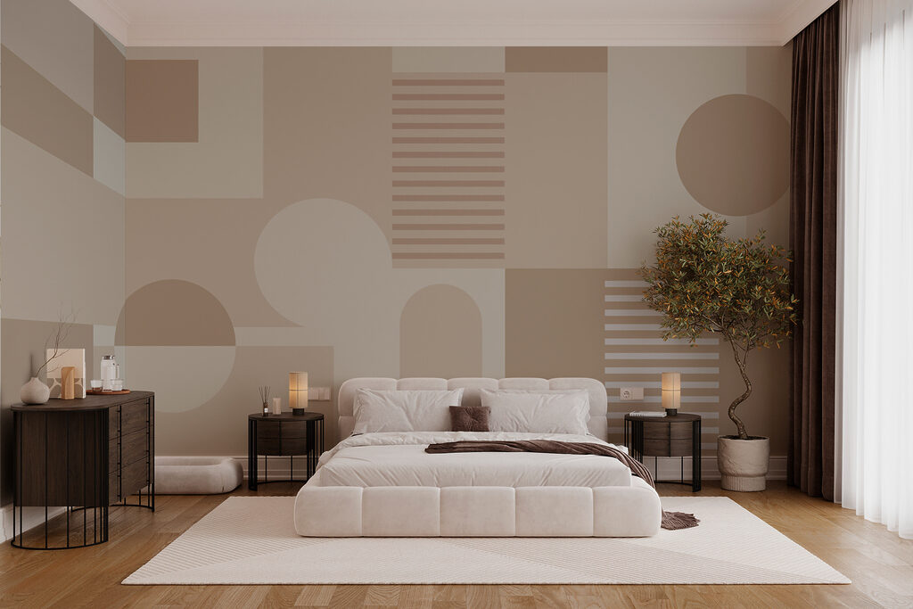 Kleurblokken met kleine cirkels — interieur 1