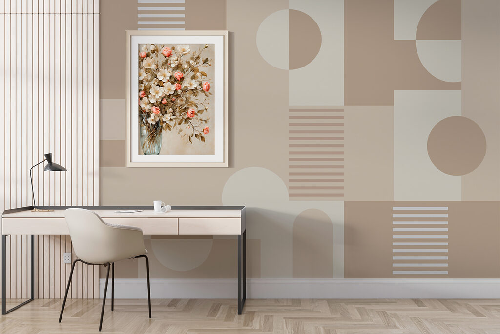 Kleurblokken met kleine cirkels — interieur 2