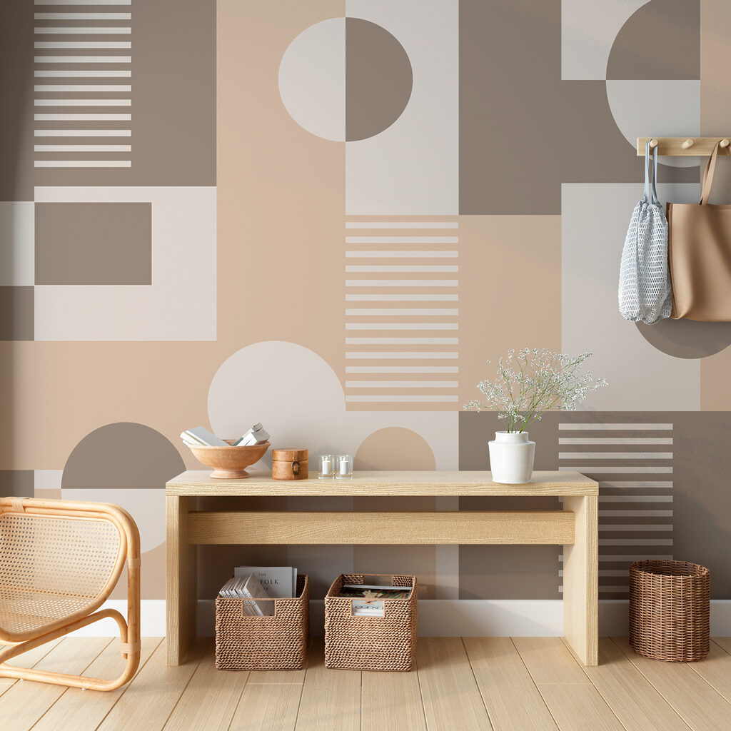 Kleurblokken met kleine cirkels — interieur 2