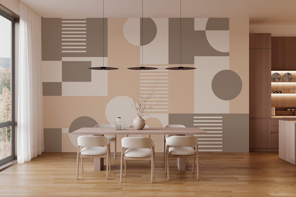 Kleurblokken met kleine cirkels — interieur 3