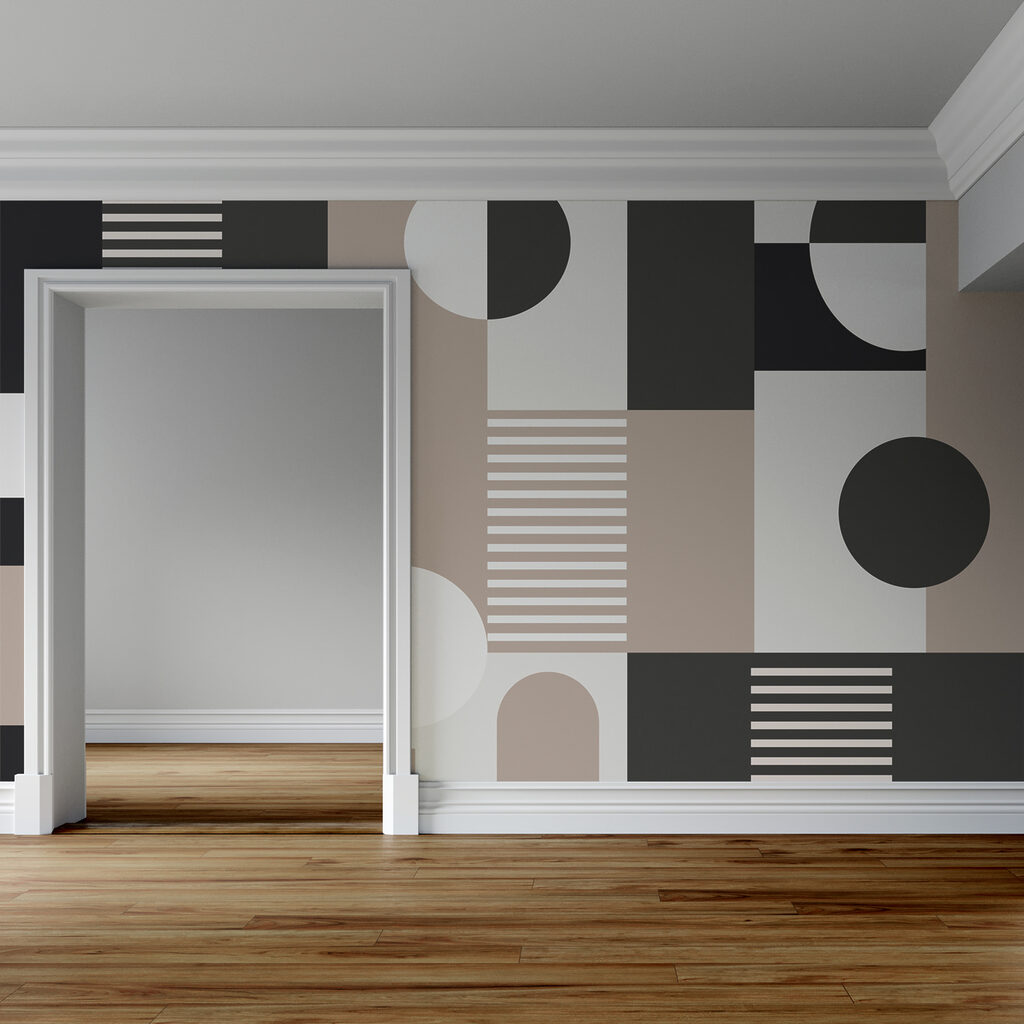 Kleurblokken met kleine cirkels — interieur 1