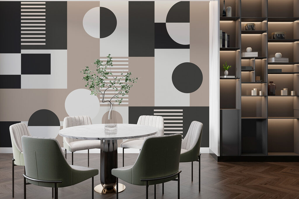 Kleurblokken met kleine cirkels — interieur 2