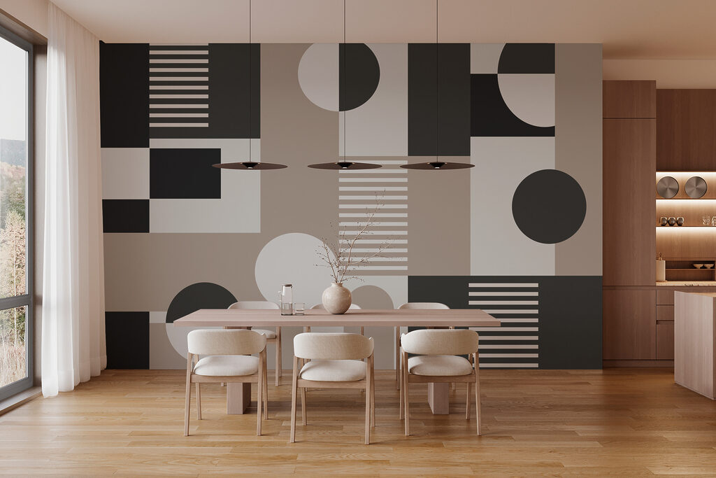 Kleurblokken met kleine cirkels — interieur 3