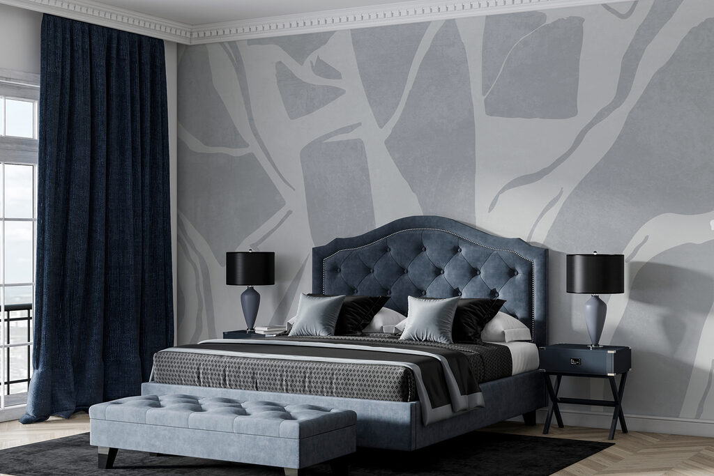 Witte stammen op kleur — interieur 1