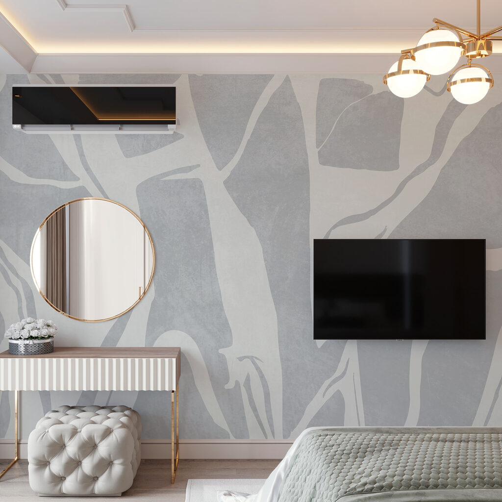 Witte stammen op kleur — interieur 2