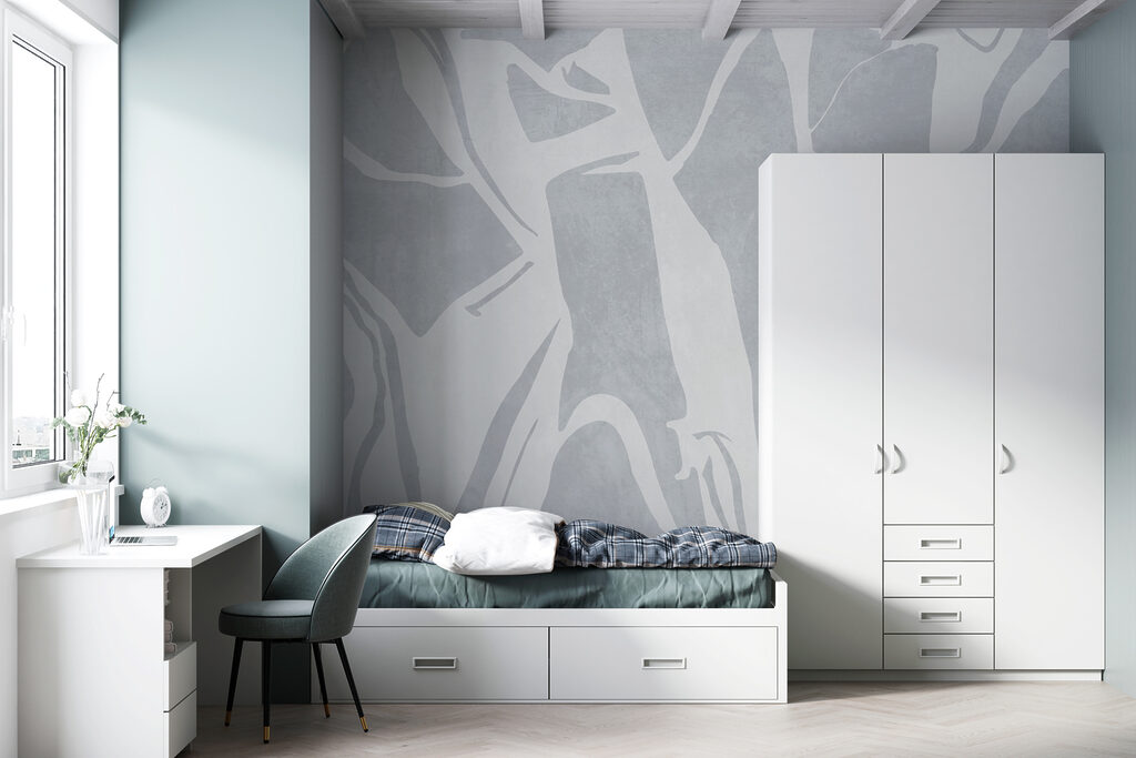 Witte stammen op kleur — interieur 3