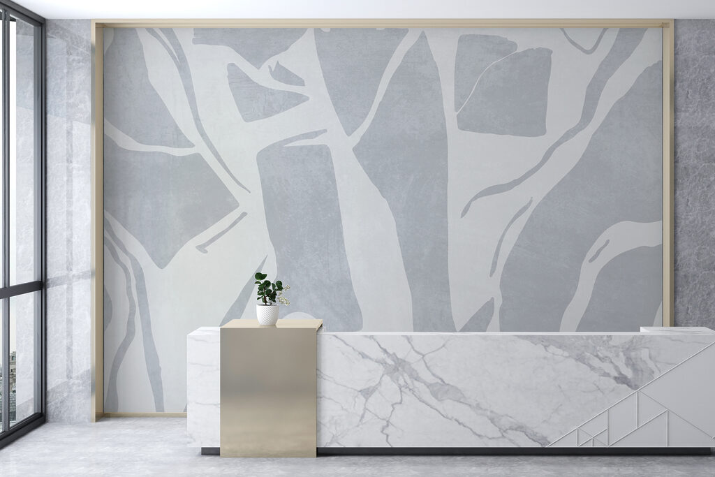 Witte stammen op kleur — interieur 4