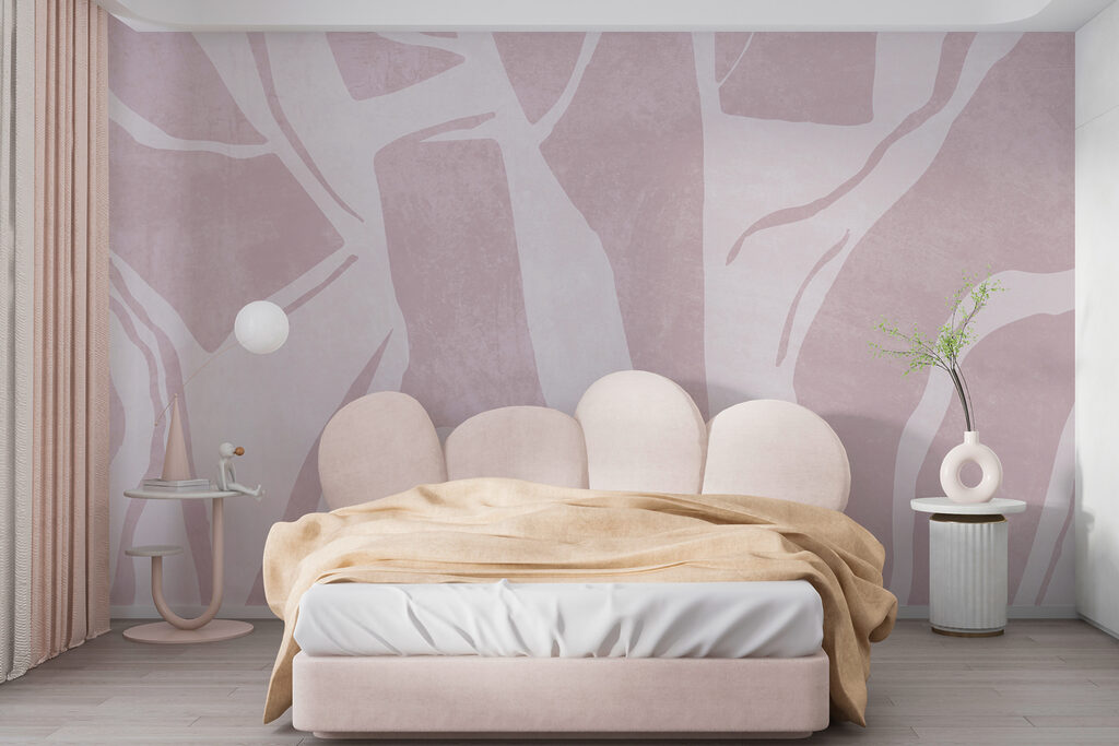 Witte stammen op kleur — interieur 2