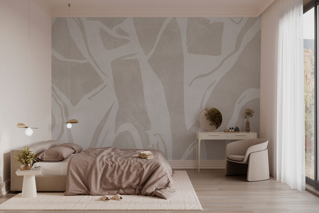 Witte en grijze achtergrond met lijnen in een interieur