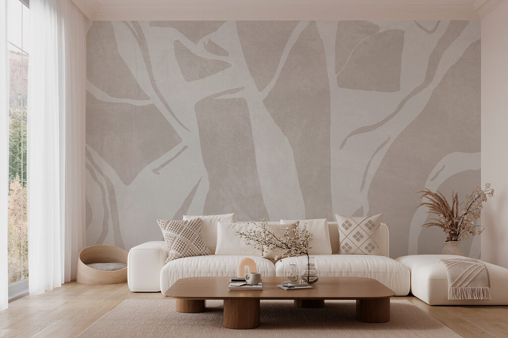 Witte stammen op kleur — interieur 2